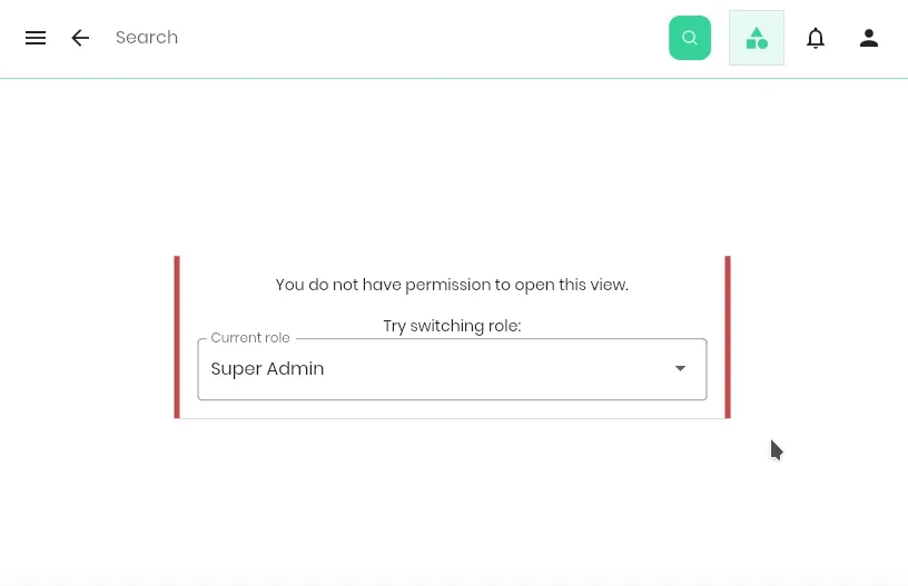 role switch in UI